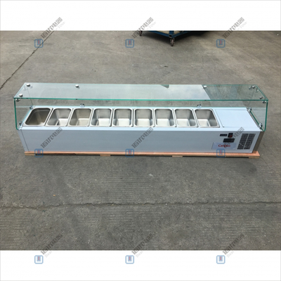 商用台面沙拉柜，商用厨房冷藏保鲜柜，沙拉台面柜厂家
